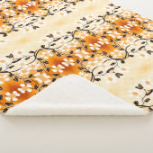 デザイナーの花の毛布 シェルパブランケット (3/4)