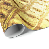 デザイナーわにワニの皮の光沢がある金ゴールドブラウン ラッピングペーパー (ロールコーナー)