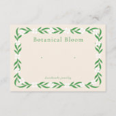 デザイナーイヤリング表示カード エンクロージャーカード (正面)