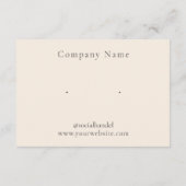 デザイナーイヤリング表示カード エンクロージャーカード (裏面)