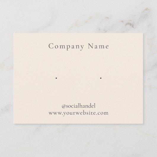 デザイナーイヤリング表示カード エンクロージャーカード (裏面)