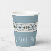 デザイナーウォッシュブルーフローラ 紙コップ (左)