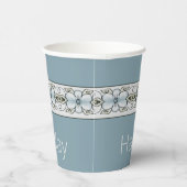 デザイナーウォッシュブルーフローラ 紙コップ (右)