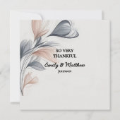 デザイナーウォーターカラーフローラルサンキューカード サンキューカード (正面)