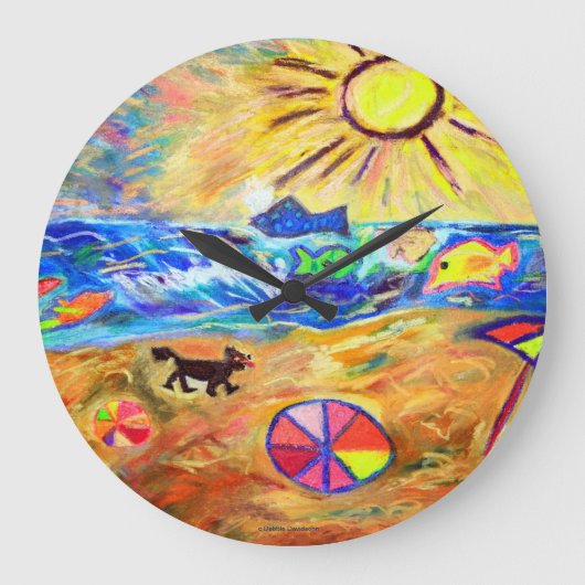 デザイナーウォール時計 – オーシャンビュー – トップギフト ラージ壁時計 (正面)