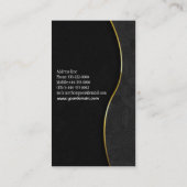 デザイナーエレガントで黒い名刺 名刺 (裏面)