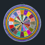 デザイナーカラー16進コード選択 ダーツボード<br><div class="desc">次のプロジェクトやデザインに最適なカラーコンボをお探しのお客様アーティスト、デザイナー、デコレーター、画家のためのランダム16進カラーピッカーを試して、完璧な色の配列を調整する。色の選択肢が豊富で、中央に黒と白の灰色のいくつかの色合い。優柔不断なデザインプロフェッショナル。</div>