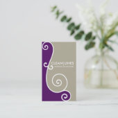 デザイナーカードアールヌーボーカール分割 名刺 (スタンド正面)