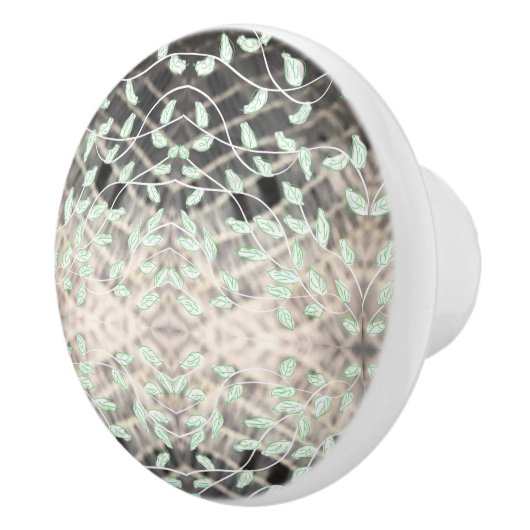 デザイナーキャビネットのプル セラミックノブ (右)