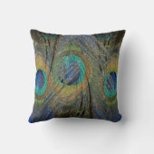 デザイナークッションの孔雀の羽の詳細 クッション (裏面)