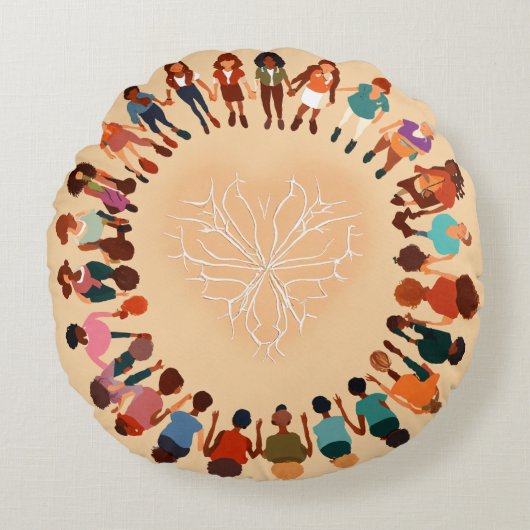 デザイナークッションカバー ラウンドクッション (正面)