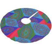 デザイナークリスマスツリースカートbyセレニティ ブラッシュドポリエステルツリースカート (アングル)