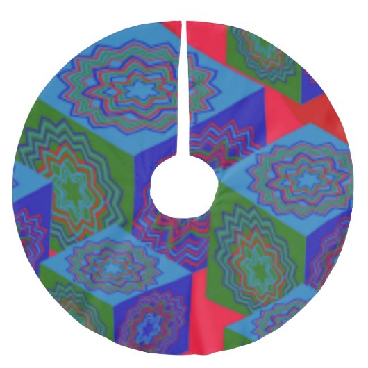 デザイナークリスマスツリースカートbyセレニティ ブラッシュドポリエステルツリースカート (正面)