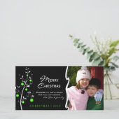 デザイナークリスマスツリーフォトカード シーズンカード (スタンド正面)