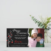 デザイナークリスマスツリーフォトカード シーズンカード (スタンド正面)