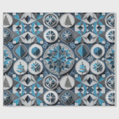 デザイナークリスマスパターンラッピング紙 ラッピングペーパー (フラット)