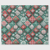 デザイナークリスマスパターンラッピング紙 ラッピングペーパー (フラット)