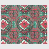 デザイナークリスマスパターンラッピング紙 ラッピングペーパー (フラット)