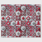 デザイナークリスマスパターンラッピング紙 ラッピングペーパー (フラット)