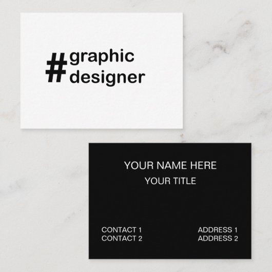 デザイナーグラフィックデザイナー 名刺 (正面/裏面)