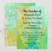 デザイナーグリーンの結婚式招待状 招待状 (正面/裏面)