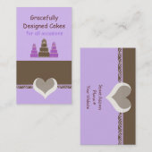 デザイナーケーキ/ベーキング – 紫 名刺 (正面/裏面)