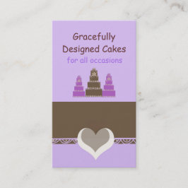 デザイナーケーキ/ベーキング – 紫 名刺