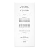 デザイナーシンプル文字エレガント白黒 ラックカード (裏面)