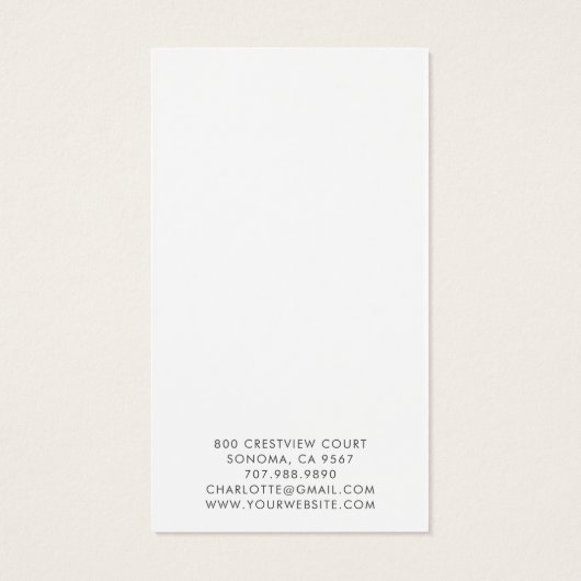 デザイナージュエリーネックレススクリプト表示カード (裏面)