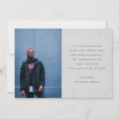 デザイナースクリプトグレーモダン2枚の写真 案内状 (裏面)