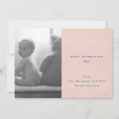 デザイナースクリプト父の日のブルースモダン写真 案内状 (裏面)
