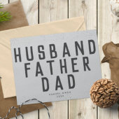 デザイナースクリプト父の日の灰色のモダン写真 案内状