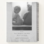 デザイナースクリプト父の日の灰色のモダン日記 ノートブック (裏面)