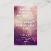 デザイナースタイリストのサロンのスパのグランジな名刺 予約カード (裏面)