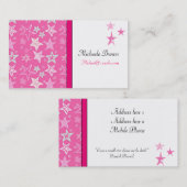 デザイナースタープロファイルカードテンプレート 名刺 (正面/裏面)