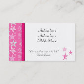 デザイナースタープロファイルカードテンプレート 名刺 (裏面)