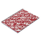 デザイナーズノートブック(赤い抽象芸術パターン) ノートブック (左側)