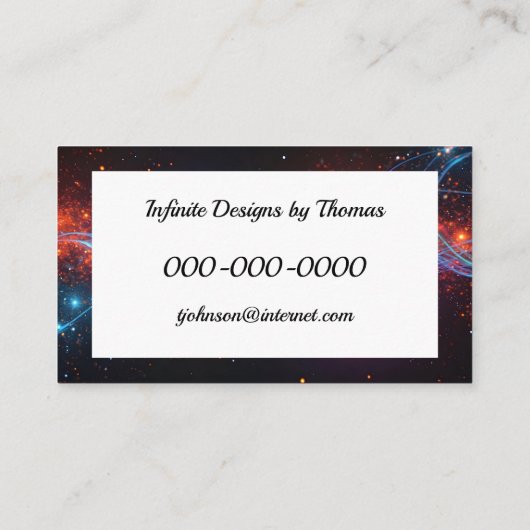 デザイナーネオンインフィニティシンボル 名刺 (裏面)