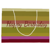 デザイナーハッピーバースデー抱き枕 ラージペーパーバッグ (裏面)