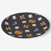 デザイナーハロウィン数々の、カラーアイコン ペーパープレート (アングル)