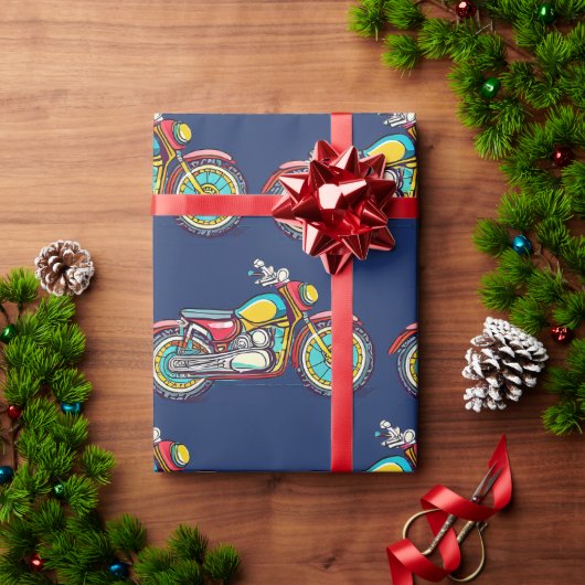 デザイナーバイク用ラッピング紙 ラッピングペーパー (クリスマスギフト)