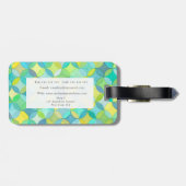 デザイナーパターパーソナライズされたン荷物ラベル ラゲッジタグ (裏面横)