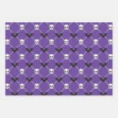 デザイナーパープルバラエティーハロウィーン！グッチスカル ラッピングペーパーシート (正面2)