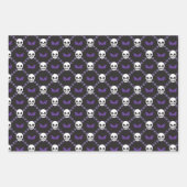 デザイナーパープルバラエティーハロウィーン！グッチスカル ラッピングペーパーシート (正面)