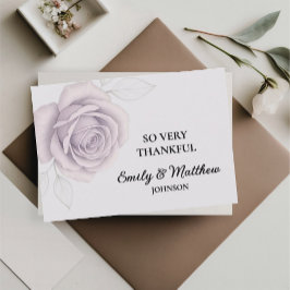 デザイナーパープルバラサンキューカード