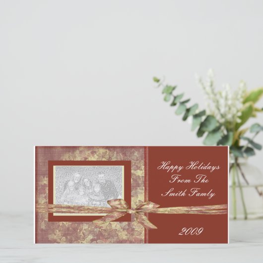 デザイナーフォトクリスマスカードテンプレート シーズンカード (スタンド正面)