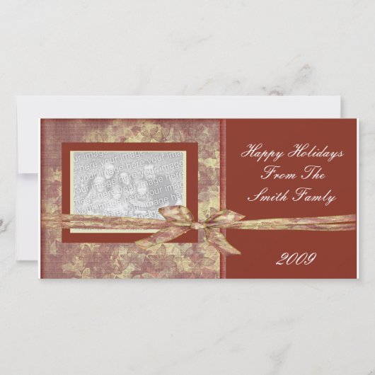 デザイナーフォトクリスマスカードテンプレート シーズンカード (正面)