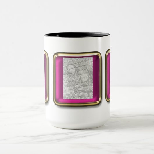 デザイナーフォトコーヒーマグテンプレート マグカップ (中央)