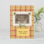 デザイナーフォトノートカードテンプレート 招待状 (スタンド正面)