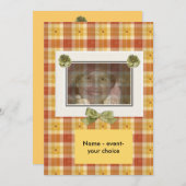 デザイナーフォトノートカードテンプレート 招待状 (正面/裏面)